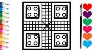Tap diagram to zoom and pan. Ludo Game Coloring And Drawing For Kids Kids Art Coloring Youtube