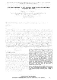 Pdf Variation Of Chart Datum Towards Maritime Delimitation