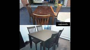 I can't wait to host the holidays at our home now so we can show off our refinished dining room table set! Spray Painting My Dining Room Table Youtube