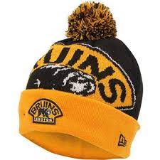 Mens Boston Bruins New Era Black Woven Biggie 2 Knit Hat Boston Bruins Bruins Hats