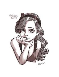 Night Sketch 1 Cartoon Girl Drawing Sketches Art Drawings