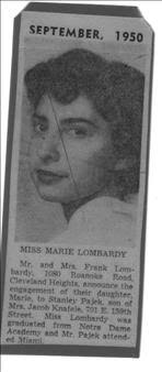 MARIE PAJEK Obituary (2010)