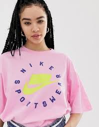 Black And Pink Nike T Shirt Nike Pink Nsw Logo T Shirt Asos Nike Shirts Women Shirt Outfit Women Tshirt Logo