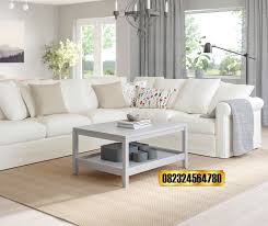 Sofa ini hanya memakan sebagian selain sofa berbentuk l, sofa setengah lingkaran juga akan membuat ruang tamu anda menjadi lebih leluasa. Jual Sofa Minimalis 1 Set Warna Putih Harga Murah Raja Furniture