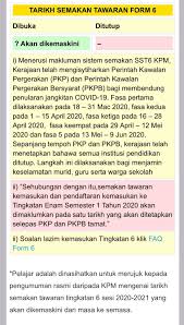 Bagi calon yang mengambil spm ulangan 2020, permohonan rayuan ke tingkatan enam hanya boleh dibuat pada sesi kemasukan tahun 2020. Makluman Berkaitan Semakan Tawaran Dan Smk Merbau Miri Facebook