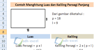 Cari dan hitunglah luas persegi panjang tersebut ! Cara Menghitung Luas Dan Keliling Persegi Panjang Dengan Menggunakan Rumus Excel Adhe Pradiptha
