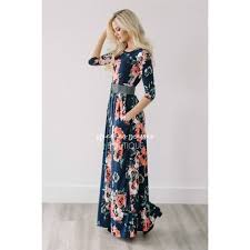 Neesees Dresses Modest Dresses Dresses Floral Print Maxi