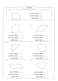 Basic instructions for the worksheets. Three Types Of Angles