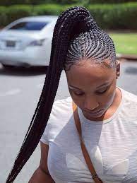Hairstyles 2019 Female Braids 06 Dresses For Women Cornrow Ponytail Cornrow Hairstyles Hair Styles