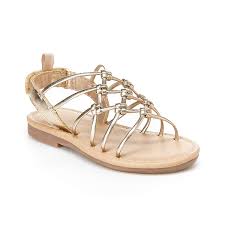 details about carters kids girls edina metallic strappy sandal gold size 8 0 sh14