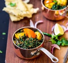 Àdd dààl, wàter, sàlt ànd turmeric powder in à pressure cooker. Restaurant Style Saag Aloo Courtesy Of Jagruti S Cooking Odyssey Proware Kitchen