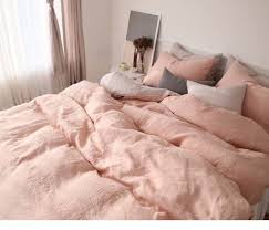 ( 0.0) out of 5 stars. Washed Blush Coral Pink Tie Closure Reversible Linen Soft Twin Queen King Size Bedding Set Queen Size Bed Sets Bedding Set Queen Bedding Sets