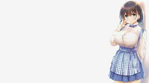Getsuyōbi no tawawa) is a collection of illustrations (most containing no dialogue) by kiseki himura (比村奇石, himura kiseki). Hd Wallpaper Ai Chan Getsuyoubi No Tawawa Blue Dress Anime Girls Big Boobs Wallpaper Flare