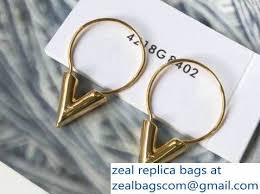 Louis Vuitton Essential V Hoops Earrings M61088 Hoop Earrings Earrings Luxury Jewelry