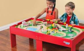 99 For A Discovery Kids Wooden Train Set And Table 200 List Price Free Shipping And Free Returns Wooden Train Set Kids Train Table Wooden Train