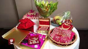 Amrit And Manraj S Chunni Engagement Ceremony Engagement Themes Engagement Gift Baskets