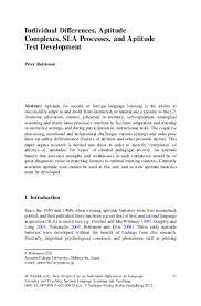 Pdf 2012 Individual Differences Aptitude Complexes Sla Processes And Aptitude Test Development Peter Robinson Academia Edu An aptitude test is an important part of the screening process for potential employers and you do not want it to be a surprise when you take a test for 4.