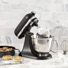 Kitchenaid Artisan Matte Black Mini Mixer With Flex Edge Beater Reviews Crate And Barrel Kitchen Aid Kitchenaid Artisan Kitchen Aid Mixer