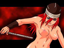 1girls 4:3 breasts female female only flute human instrument  merry program naruto naruto (classic) nude red hair solo tayuya wallpaper 