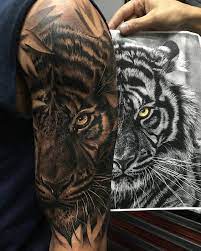 One is descending tiger tattoo style and other is ascending tiger tattoo. 100 Best Tiger Tattoos Designs Ideas With Meanings