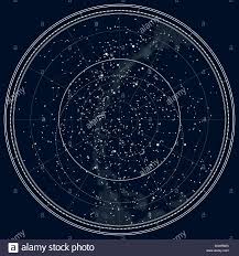 Astronomical Celestial Map Of The Northern Hemisphere