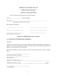 So it's a good idea to use a template that has the standard sections and legal terms already included. Michigan Statutory Will Fill Online Printable Fillable Blank Pdffiller