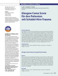 The glasgow coma scale provides a practical method for assessment of impairment of conscious level in response to defined stimuli. Pdf Glasgow Coma Score F R Den Patienten Mit Sch Del Hirn Trauma Patrick Schoettker Academia Edu