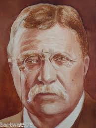 TEDDY ROOSEVELT original portrait by Ben Ely circa 1935