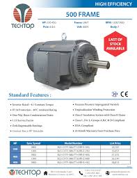 Ge Dc Motor Frame Size Chart Www Bedowntowndaytona Com