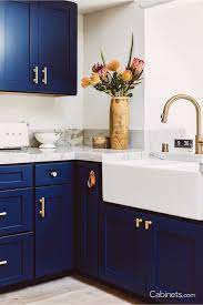 Maybe you would like to learn more about one of these? Naval Cabinets And Gold Hardware What Kitchen Dreams Are Made Of Blue Kitchen Decor Diy Kitchen Renovation Kitchen Design