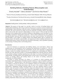 The malaysia based specialized construction services provider and guide to achieved professional engineer accreditation. Building Defects Or Building Failures Misconception And Understanding Scientific Net