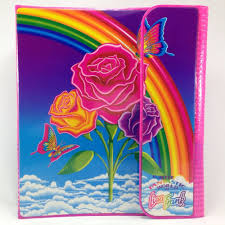 Common stats are printed on the folders; Vintage Lisa Frank Rose Butterfly Trapper Keeper 3 Ring Binder Very Nice 06 Rainbow Butterflies Lisa Frank School Supplies Diy Binders