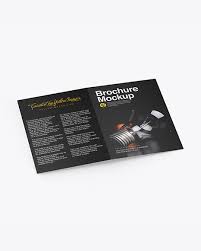 Download Brochure Mockup In Stationery Mockups On Yellow Images Object Mockups PSD Mockup Templates
