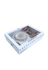 Store neatly and drain quickly baby features: Design Letters Eat Learn Gift Set Light Pink White Finnish Design Shop