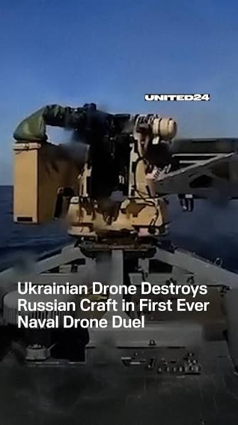 Ukraine achieved the world’s first-ever drone-versus-drone battle at sea, with its Sargan 3000 USV destroying a Russian sea drone in the Black Sea, according to the Ukrainian Navy.