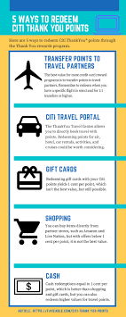 Get 52,000 citi rewards points and central gift voucher value thb 2,000* for online applicants + receive additional 30,000 citi reward points or first year annual waived if your are a citigold customer** get citi prestige 5 Ways To Redeem Citi Thank You Points