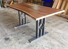 Dining Table Reclaimed Black Walnut Table Top With Steel Etsy Black Walnut Table Walnut Table Top Dining Table