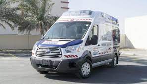 مؤسسة دبي لخدمات الإسعاف تكشف رسميا عن سيارة إسعاف المستقبل ford transit vehicles car