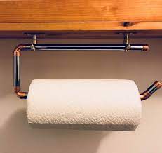 Kitchen Roll Holder Copper And Chrome Wall Fixed Under Etsy Kitchen Roll Kitchen Roll Holder Kitchen Towel Holder
