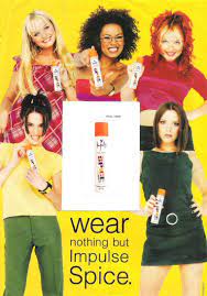 Pin En Spice Girls Impulse Sponsorship 1996 1997