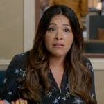 WornOnTV: Nell's blue plaid blazer with silver buttons