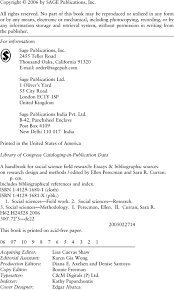 ‍ a research paper is one of the most complex tasks assigned to students. A Handbook For Social Science Field Research Essays Bibliographic Sources On Research Design And Methods Sage Research Methods