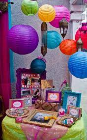 How about some miniature wooden elephants, or tea lights or even elephant place card holders? Bollywood Birthday Party Ideas Photo 1 Of 52 Bollywood Party Decorations Bollywood Birthday Party Bollywood Theme Party