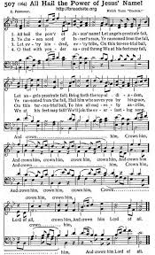 All Hail The Power Of Jesus Name Hymn Music Hymns Lyrics Hymn Sheet Music