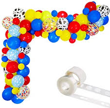 Buy baby shower table decorations and get the best deals at the lowest prices on ebay! Amazon Com Toy Inspired Story Balloon Arch Garland Kit 85 Pack 12 5 Cloud Cow Print Balloons Red Yellow Blue Fruit Green Latex Balloons Confetti Balloon Set For Baby Shower Kids Birthday