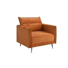 Use the orange chair cover from alibaba.com to help maintain your furniture condition. Mid Century Upholstered 35 4 Inch Velvet Armchair Living Room Accent Chair Rust Walmart Com Accent Chairs For Living Room Living Room Accents Armchair