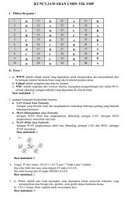 Latihan Soal Dan Kunci Jawaban Ujian Sekolah Us Usbn Tik Smp Mts Pendidikan Kewarganegaraan Pendidikan Kewarganegaraan