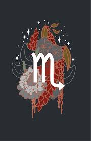 Scorpio Flowers Dark By Venusandmoon Redbubble Zodiac Scorpio Art Scorpio Art Zodiac Signs Scorpio