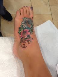 Hibiscus Foot Tattoo Hibiscus Tattoo Foot Tattoo Foot Tattoos