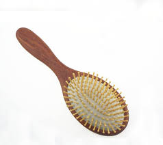 1pc Brown Natural Wood Brush Healthy Care Massage Hair Combs Antistatic Detangling Airbag Hairbrush Hair Styling Tool Hair Tools Hair Brush Hair Care